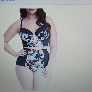 Pink Queen 3XL floral bathing suit set